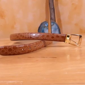 Men's Light Brown Alligator Belt